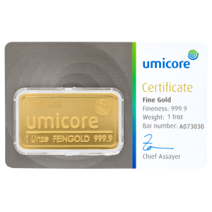 Umicore Goldbarren